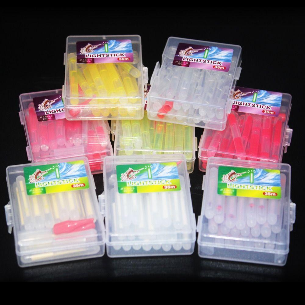 AUGUSTINA Agustinina Fishing Float Tackle Dark Luminous Glow Stick Dark Glow Lampu Kimia Malam Memancing Clip On Pancing Tongkat Lampu Pancing
