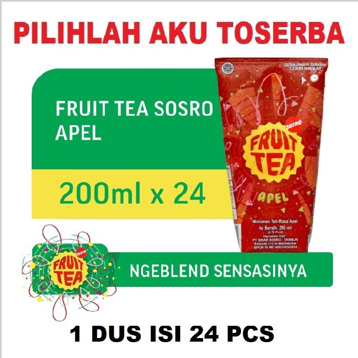 Fruit Tea Sosro APEL Genggam 200 ml - ( HARGA 1 DUS ISI 24 )