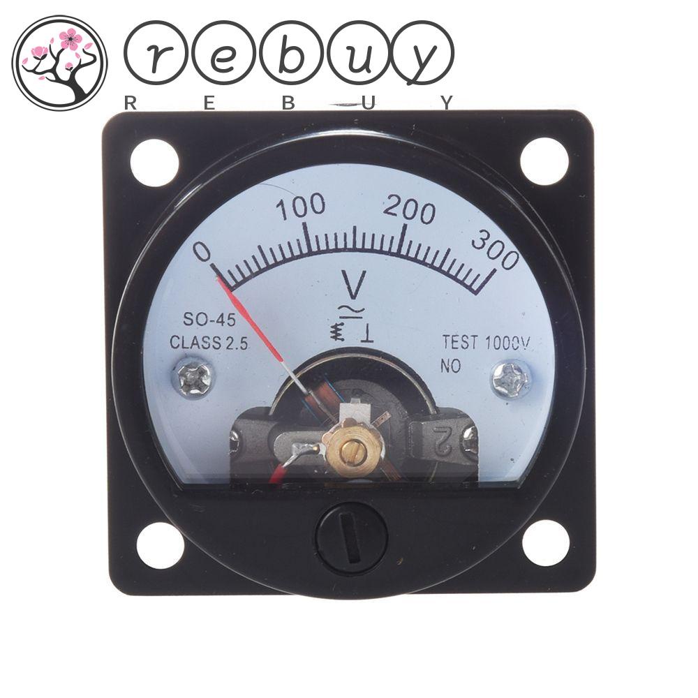 Rebuy Voltmeter Pointer Type 0-300V Current Voltmeter Pengukur Tegangan Meter Dial Analog AC Voltage AC 0-300 V Volt Tester