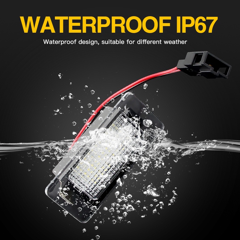 2pcs Lampu Plat Lisensi 12V Bebas Error Terang Tinggi Untuk Audi A3, A4/S4, A5/S5/RS5, A6/S6, A7/S7/RS7 2013-up, Allroad, TT, Q3, Q5/SQ5, Q7
