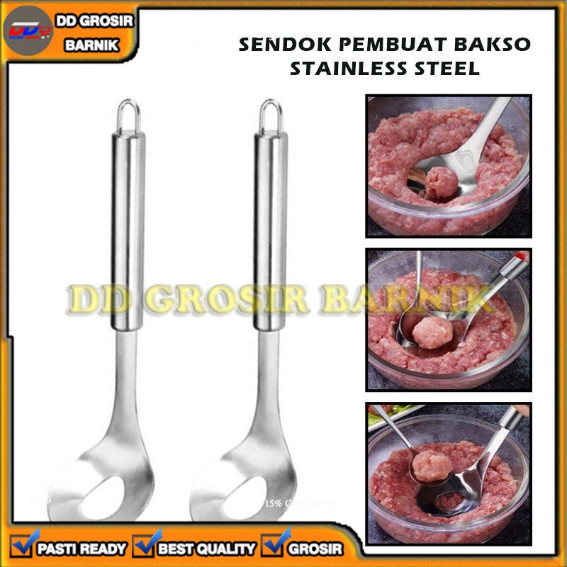 [DGB] SENDOK ALAT PENCETAK ADONAN BAKSO MEAT BALL MAKER STAINLESS STEEL BULAT ANTI KARAT