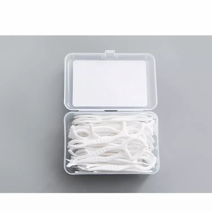 benang gigi dental floss tusuk gigi box kotak 50 pcs pembersih sela