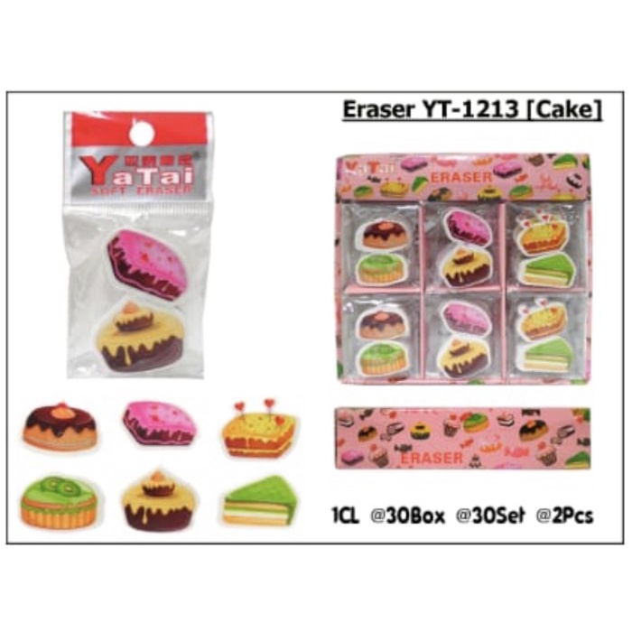

penghapus pensil bentuk cake set isi 30 -Zilong
