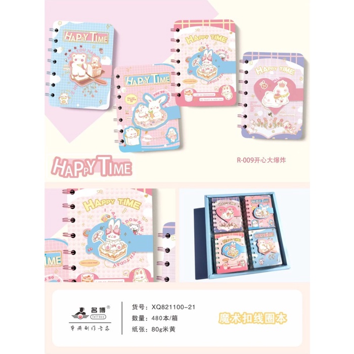 

memo notes ring motif happy time satuan -ZiLOngSell