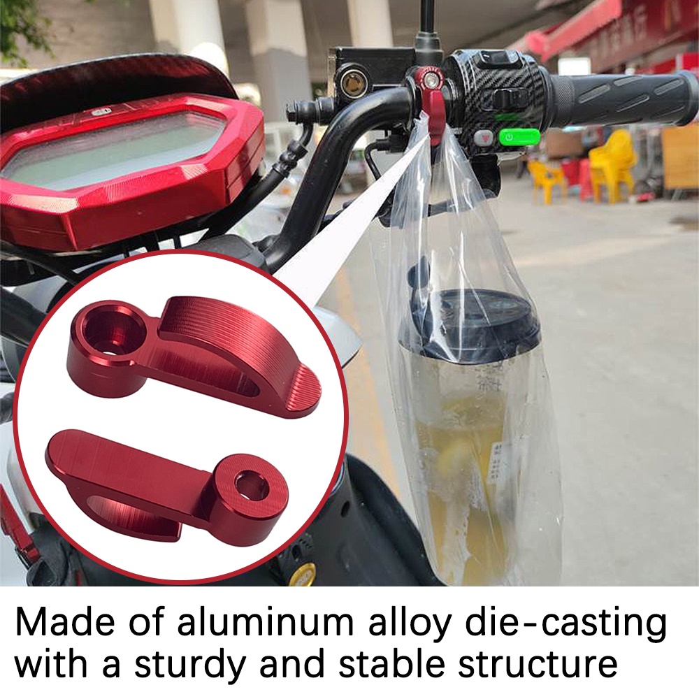 Motor CNC Aluminium Helm Membawa Kait Universal Single Hole Hook Untuk Skuter Elektrik Moped Luggage Bag Hanger Gadget Sarung Holder Hook Rak Samping