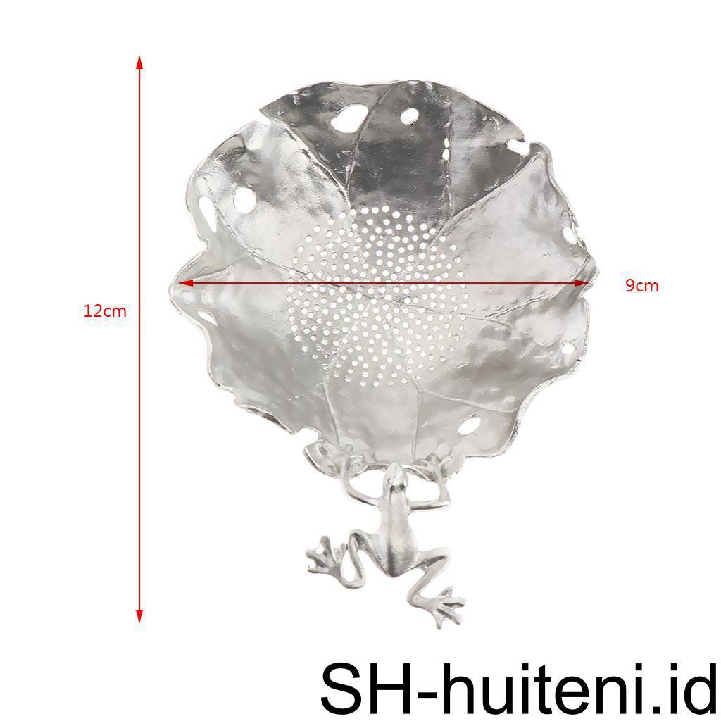 Saringan Filter Teh Timah Murni Berbentuk Daun Tea Kungfu Set Aksesori Kodok