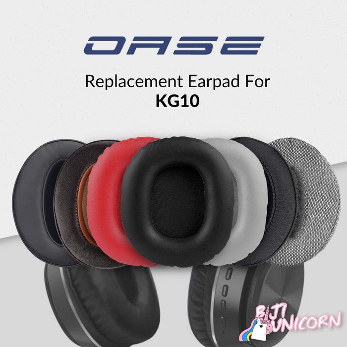 Earpad Earcup Cushion Oase KG10 KG-10 KG 10 Bantalan Busa Foam Pad - Black