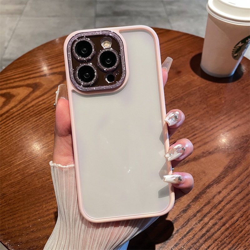 IPHONE Dilengkapi Dengan Film Lensa, Serbuk Glitter Dan Case Telepon Berlian Iphone14 13 12 11 Pro Max Sarung Case Shockproof