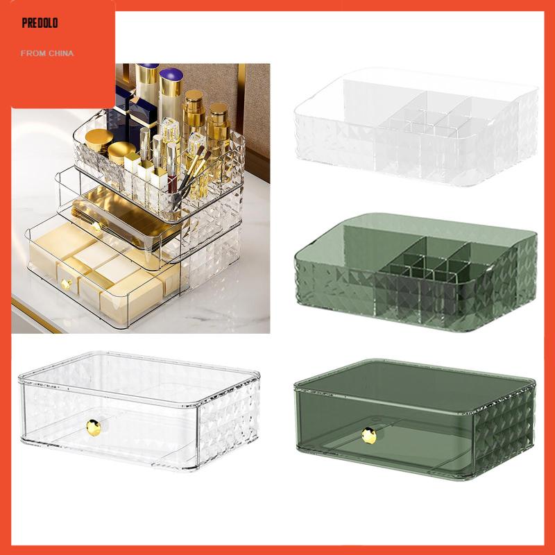 [Predolo] Kotak Penyimpanan Kamar Mandi Table Organizers Meja Rias Sederhana Kosmetik Case Makeup Vanity Holder Untuk Asrama Rumah Ruang Tamu Apartemen Dekorasi