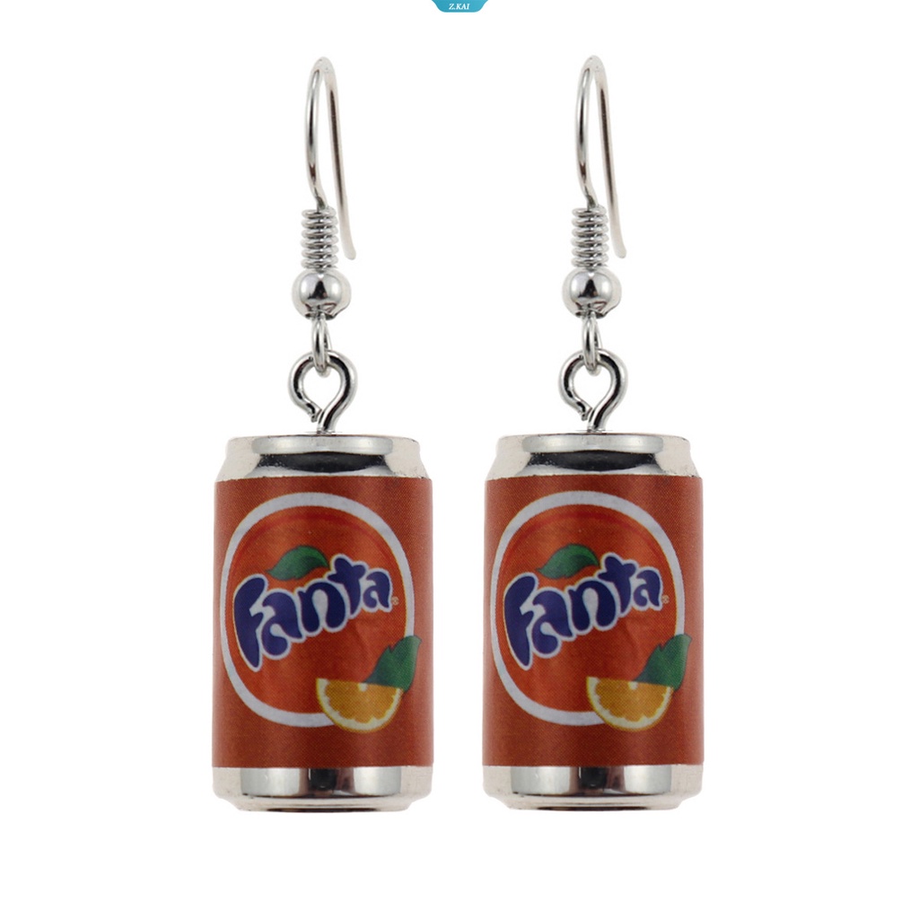 1pasang Botol Bir Nanas Beer Coke Red Bull Earrings Fashion Kepribadian Kreatif Botol Minuman Anting Perhiasan [ZK]