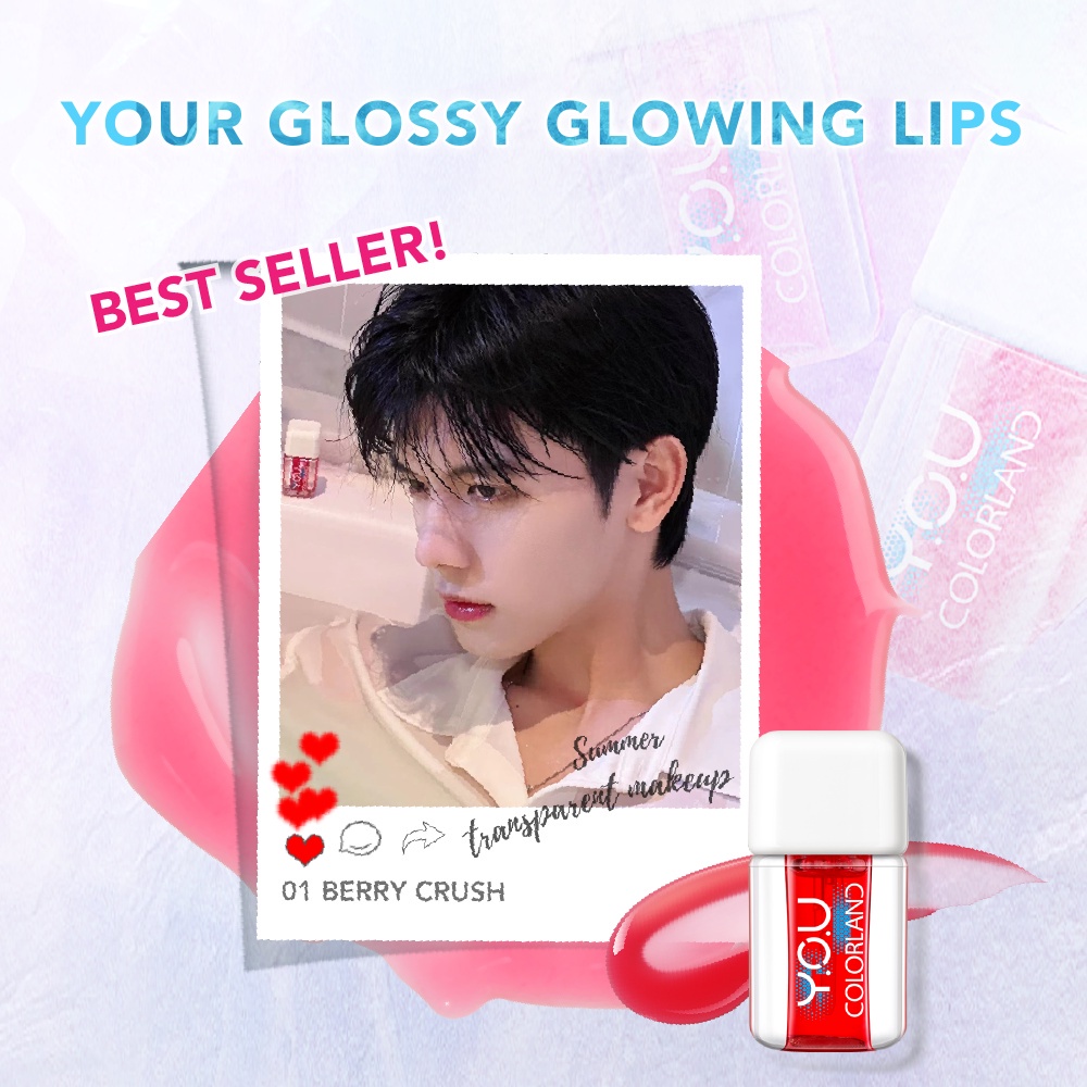 𝐑𝐀𝐃𝐘𝐒𝐀 - YOU Colorland Icy Glow Lip Serum | Serum Bibir | Vitamin E | Lip Balm | Pelembab Gloss Untuk Bibir Hitam | Lip Care