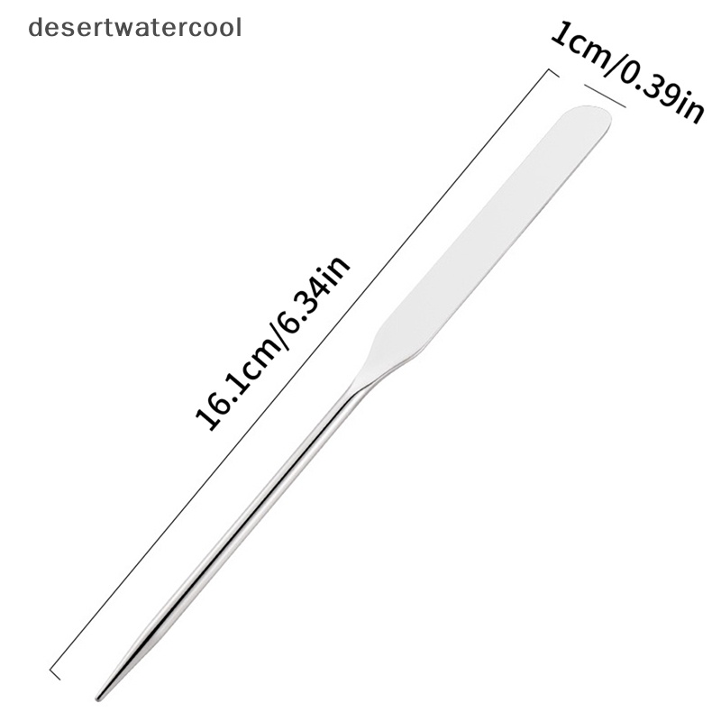 Deid 1Set Stainless Steel Kepala Ganda Makeup Toner Spatula Mixing Stick Foundation Martijn