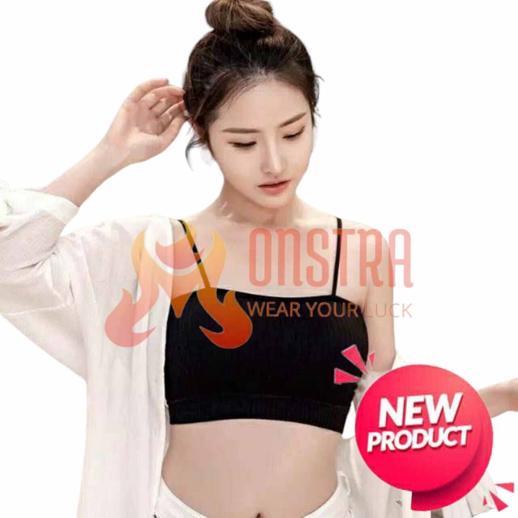 Tengtop Pendek Tali Kecil TankTop Crop Polos Wanita