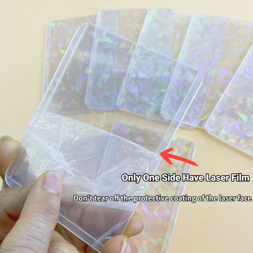 【Laser Card Case】Bening Laser Photocard Case Dengan Film 35Silks PVC DIY Toploader Kejernihan Tinggi Hard Card Holder KPOP Idol Koleksi Pelindung PC