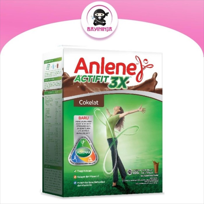 

Promo Terjangkau ANLENE Actifit Cokelat Susu Kalsium Box 600 g