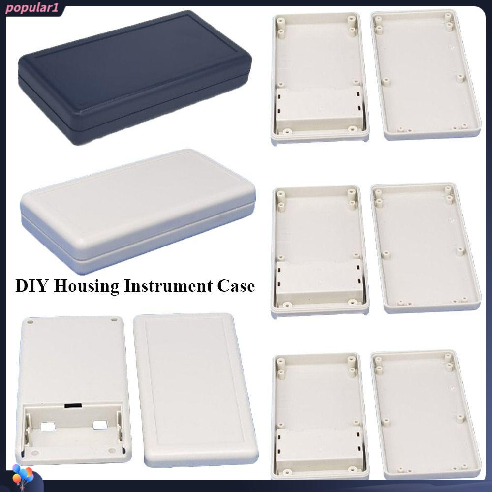 Populer1/2pcs Kotak Proyek Elektronik Bahan Plastik ABS Panas DIY Instrumen Kasus