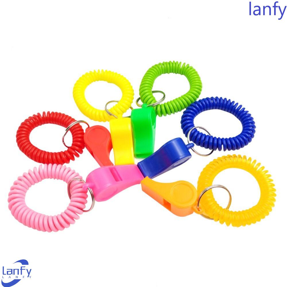 Lanfy Gelang Musim Semi Peluit Perjalanan Kertas Insert Warna-Warni Gantungan Kunci Aksesoris Mainan Anak Kreatif Liontin Label Gantungan Kunci Kosong Key Ring