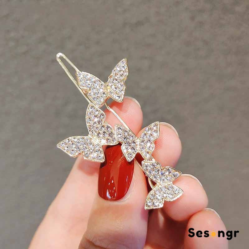 Jepit Rambut Butterfly,Hairpin Elegance Shining,Untuk Korea Fashion - SG