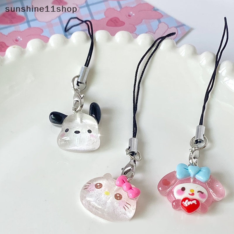 Sho Kawaii Sanrio Kuromi Lanyard My Melody Cinnamoroll Siswa Kecantikan iPhone Ponsel Case Ransel Boneka Liontin Pesona Mainan Gadis Hadiah N