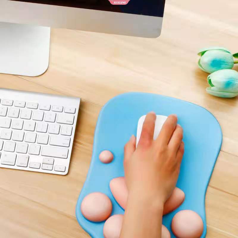 Mat Wrist Pad Kawaii Untuk Cakar Kucing Penyangga Pergelangan Tangan Tikus Mousepad Komputer Ergonomis Portable Mouse Pad Comfort Wrist Mouse [ZXL]