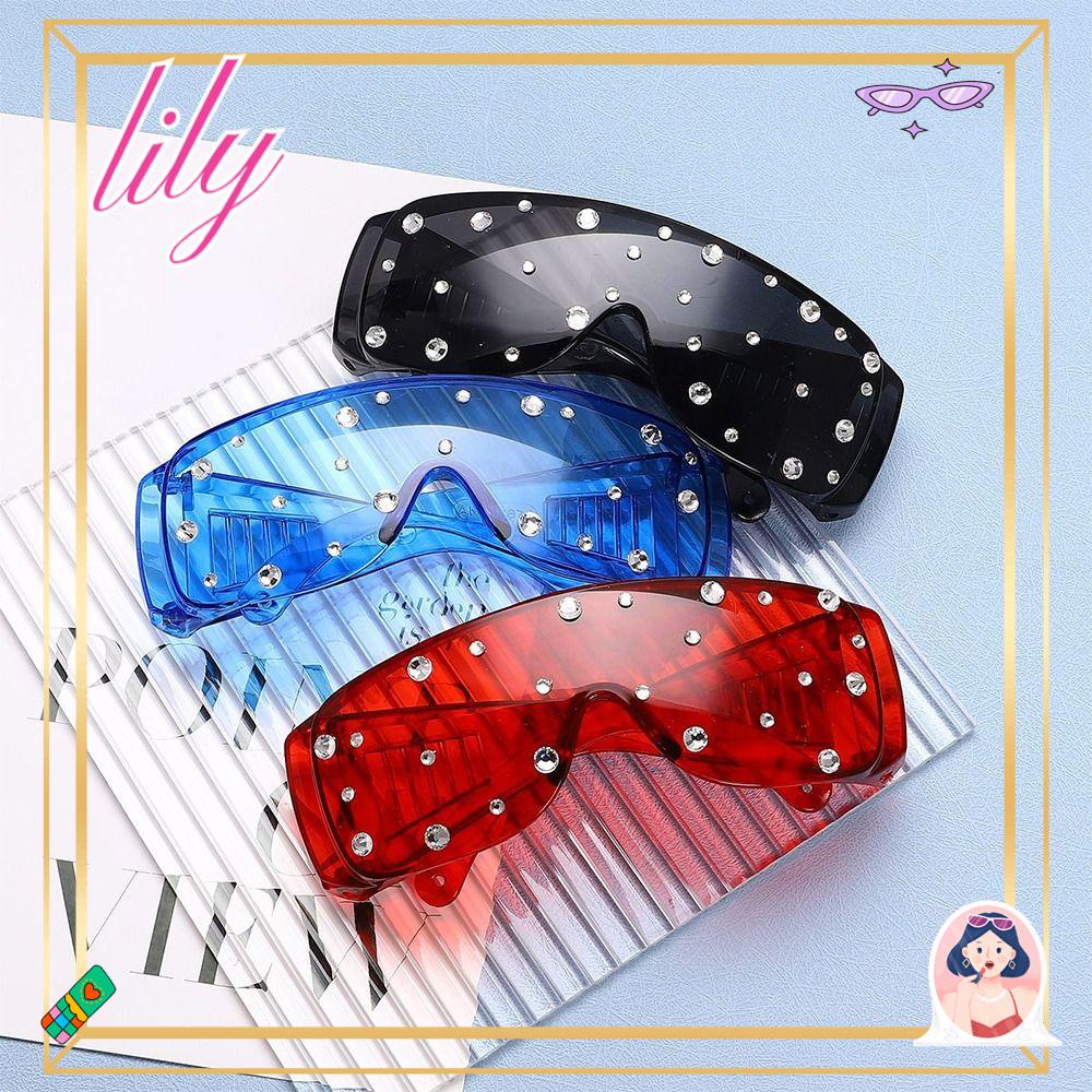 Lily Oversized Sunglasses Kacamata Fashion Shades Diamond