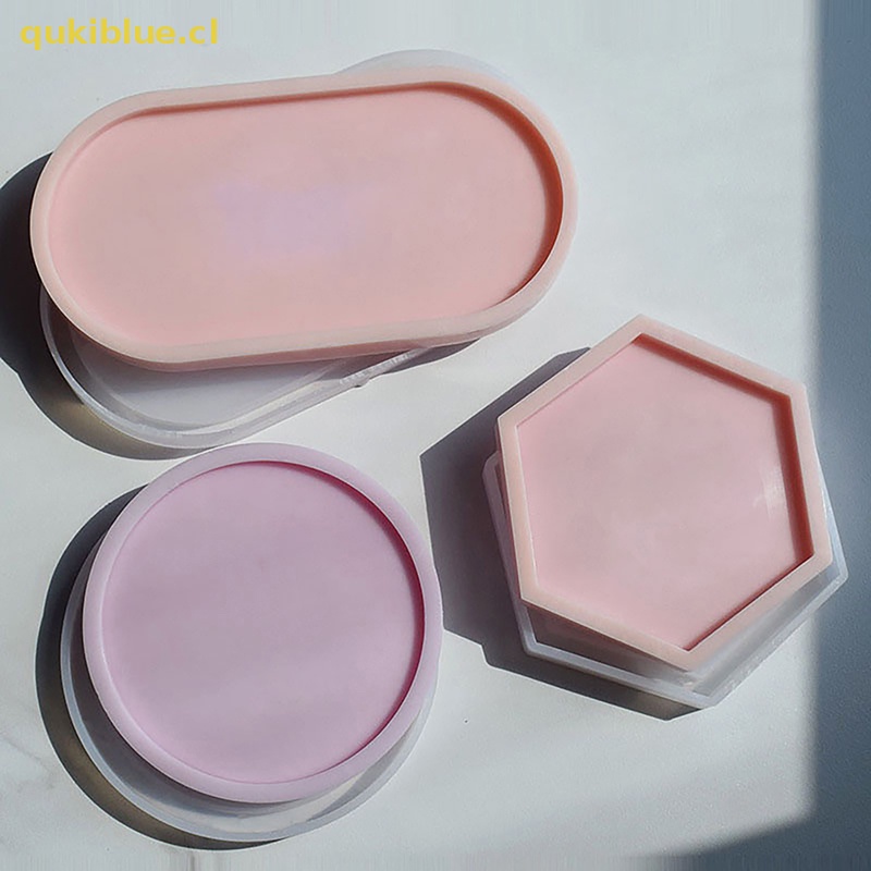 Qukiblue Tray Cetakan Kotak Penyimpanan Cetakan Silikon DIY Coaster Crystal Mold Asbak Pot Cetakan cl
