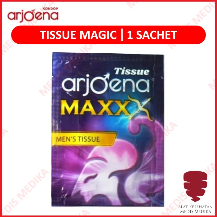 Tissue Tisu Super Magic Power Arjoena Maxx Maxxx Tisu Antiseptic Pria Tahan Lama 1 pcs