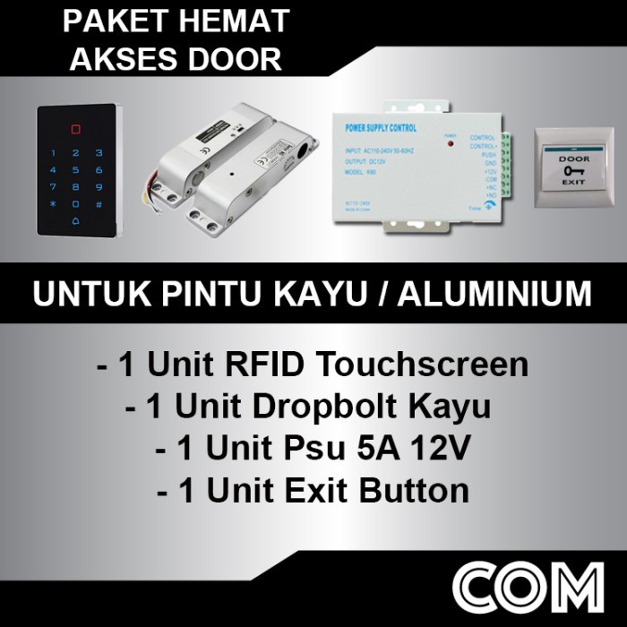 

PAKET MURAH RFID TOUCHSCREEN/ PINTU KAYU/PSU NON BOX