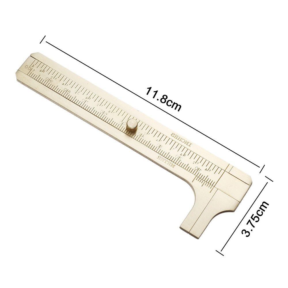 TOP 2buah Vernier Caliper Kuningan Untuk Manik Kawat Permata Cincin Pengukur Skala Ganda Alat Ukur Handy Caliper