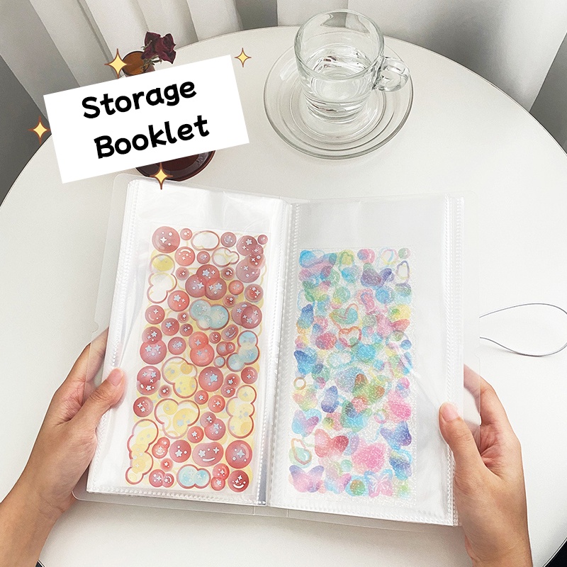 50lembar Album Foto Transparan Frosted Panjang Dengan Tali Stiker Kapasitas Besar Kertas Koleksi Buku