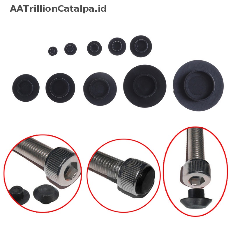 Aatrillioncatalpa 10Pcs Hex Socket Allen Bolt Screw Nut Hexagon Penutup Kepala Topi Pelindung M4-M24 ID