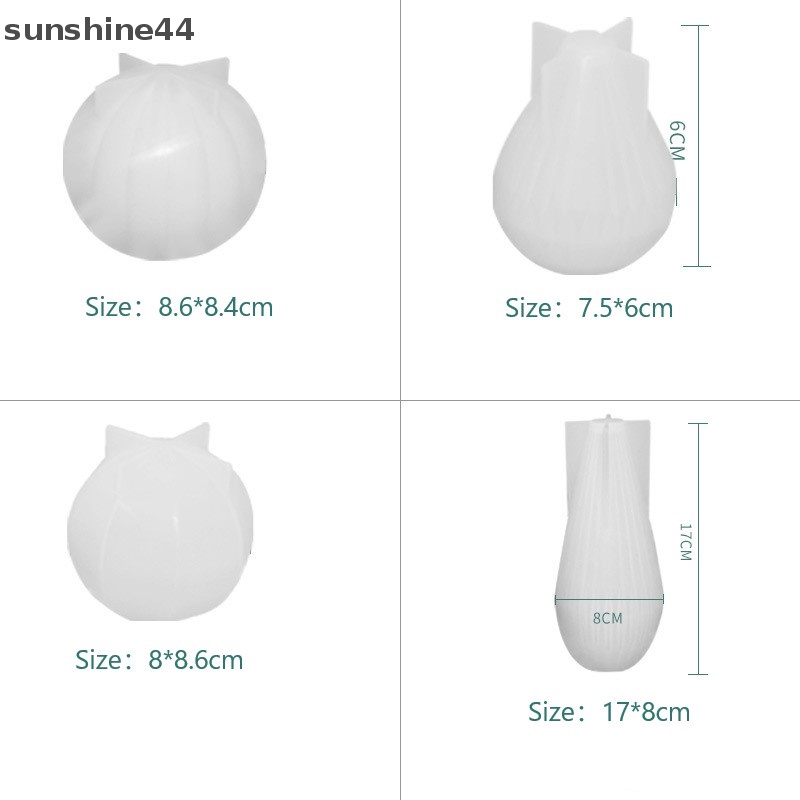 Sunshine Cetakan Dekorasi Rumah Garis Geometris Cetakan Silikon DIY Berbentuk Pir Art ID