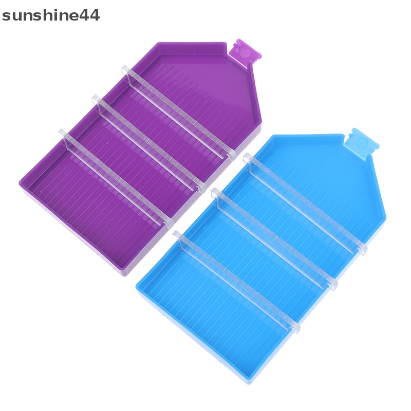 Sunshine 1Pc Bor Titik Persegi Kapasitas Besar Diamond Paing Tray Plate Dengan Divider ID