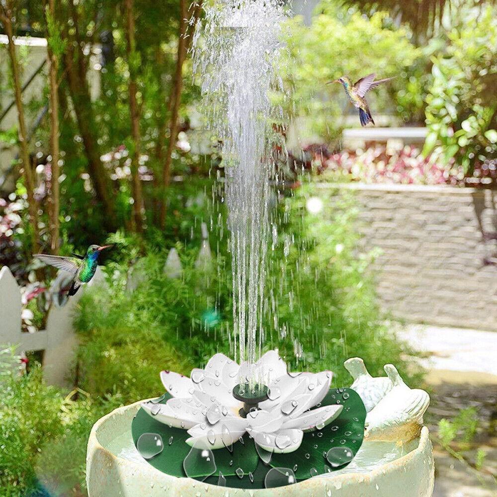 Jeromy Air Mancur Mandi Burung Mini2023Untuk Dekorasi Kolam Renang Lotus Automatic Solar Fountain