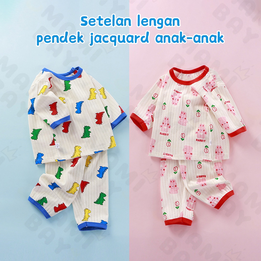 OKEYI Setalan Baju Tidur Anak Import Piyama Lengan Panjang Anak Bayi Lucu