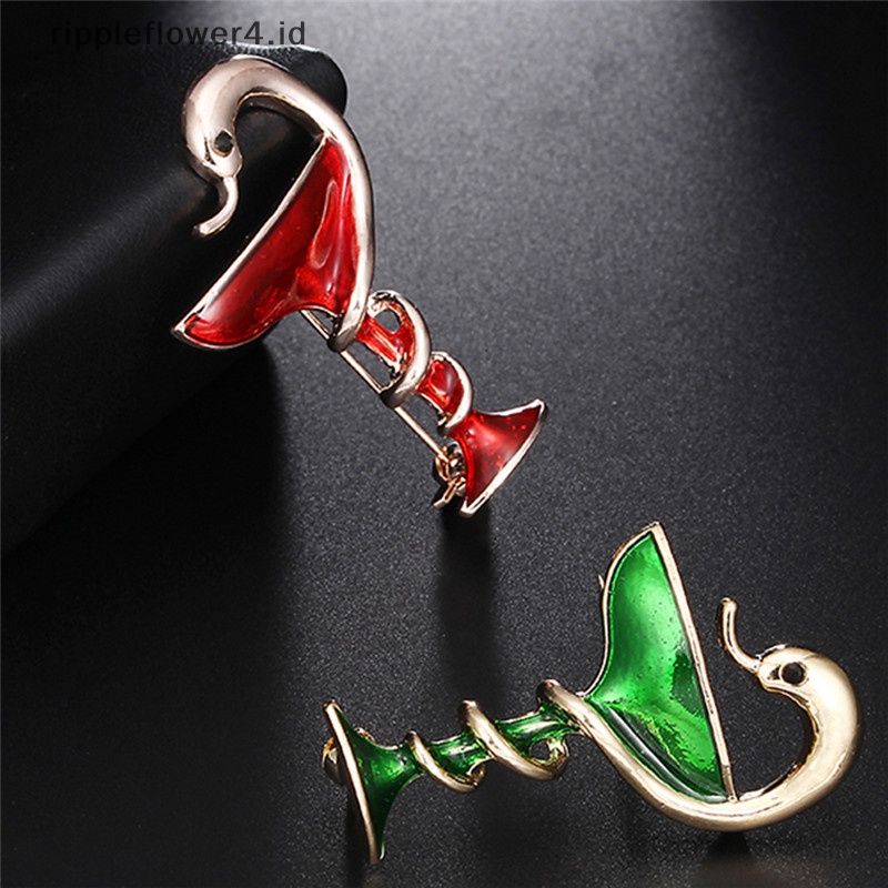 {rippleflower4.id} Pin Bros Ular Enamel Bros Piala Bros Hewan Korsase Pesta Wanita Perhiasan~
