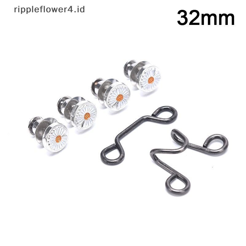 {rippleflower4.id} 1set DIY Invisible Adjust Button Metal Jeans Waist Removable Buckle Waist Button~