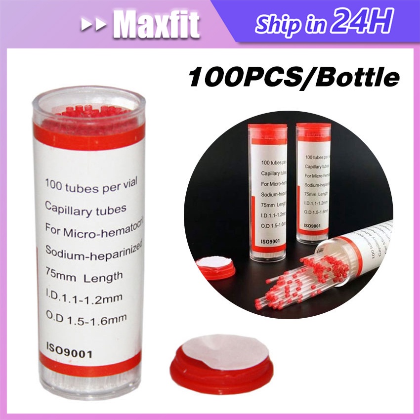 Tabung Pipa Kapiler Tabung Hematokrit Haematocrit Mikro Kapiler Heparin Pipa Kapiler Laboratorium 10