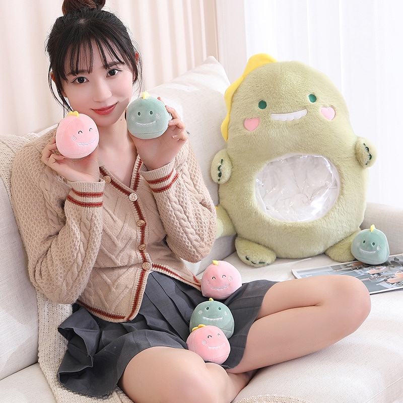 Kartun Manyo Boneka Beruang Hewan snack Bantal Tas koala Dinosaurus Kelinci Mainan Mewah Boneka plushie pillow