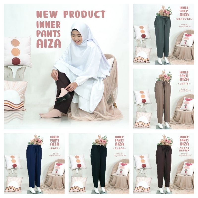 INNER PANTS AIZA BY HIJAB HAYURI ORIGINAL  Celana Inner Wanita Muslimah Celamis Dalaman Gamis Leggin