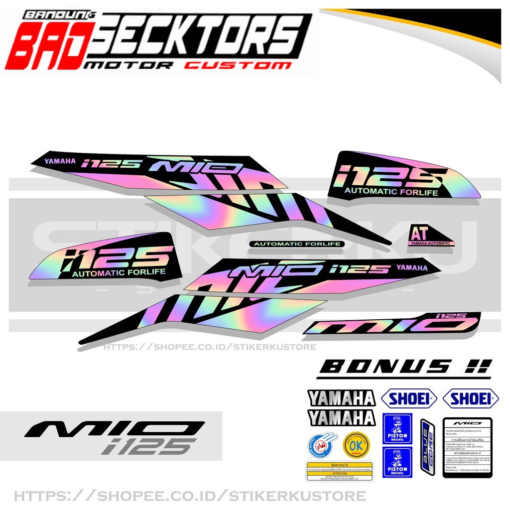 YAMAHA MIO I 125 STOCK DECAL / STRIPING MIO M3 /Z / 125/ STIKER