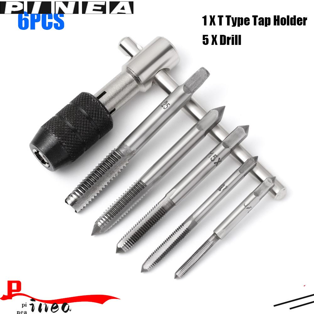 Nanas 6Pcs Tap Wrench Hand Taps Mata Bor Hand Tool|Metrik