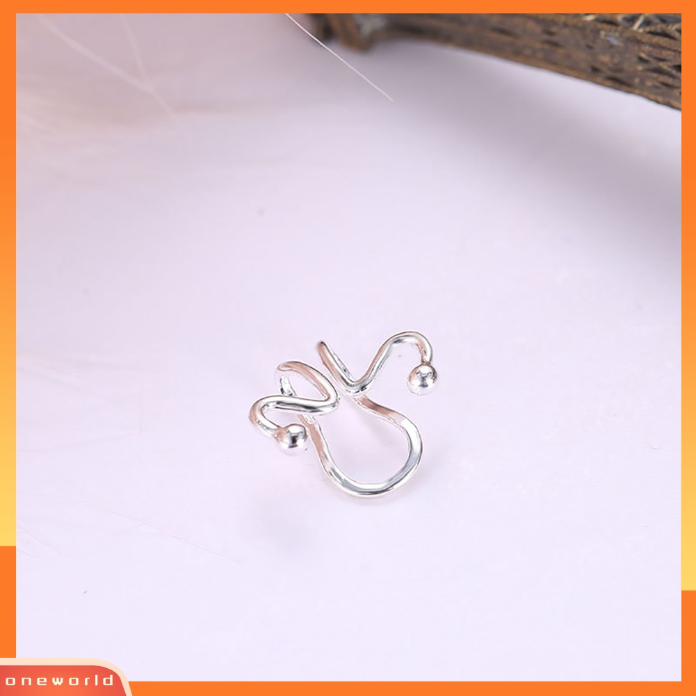 [WOD] Sederhana Wanita Geometris Curve Ear Cuff Klip Anting Tanpa Tindik Perhiasan Hadiah