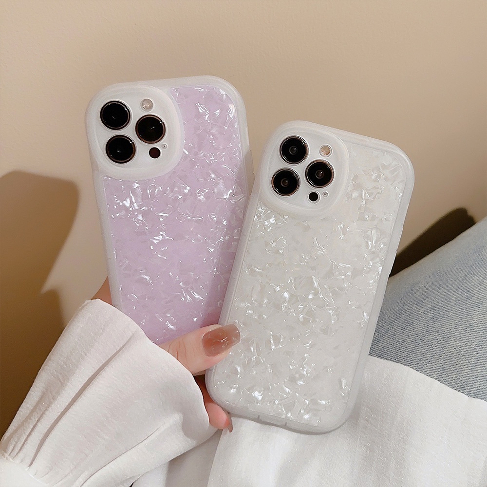 IPHONE Desain Dasar Melamun Pola Kerang Lembut Perlindungan Penuh Ponsel Case Cover Pelindung Untuk Iphone7 8 PLUS X XR XS 11 12 13 14 MINI PRO MAX Se2020