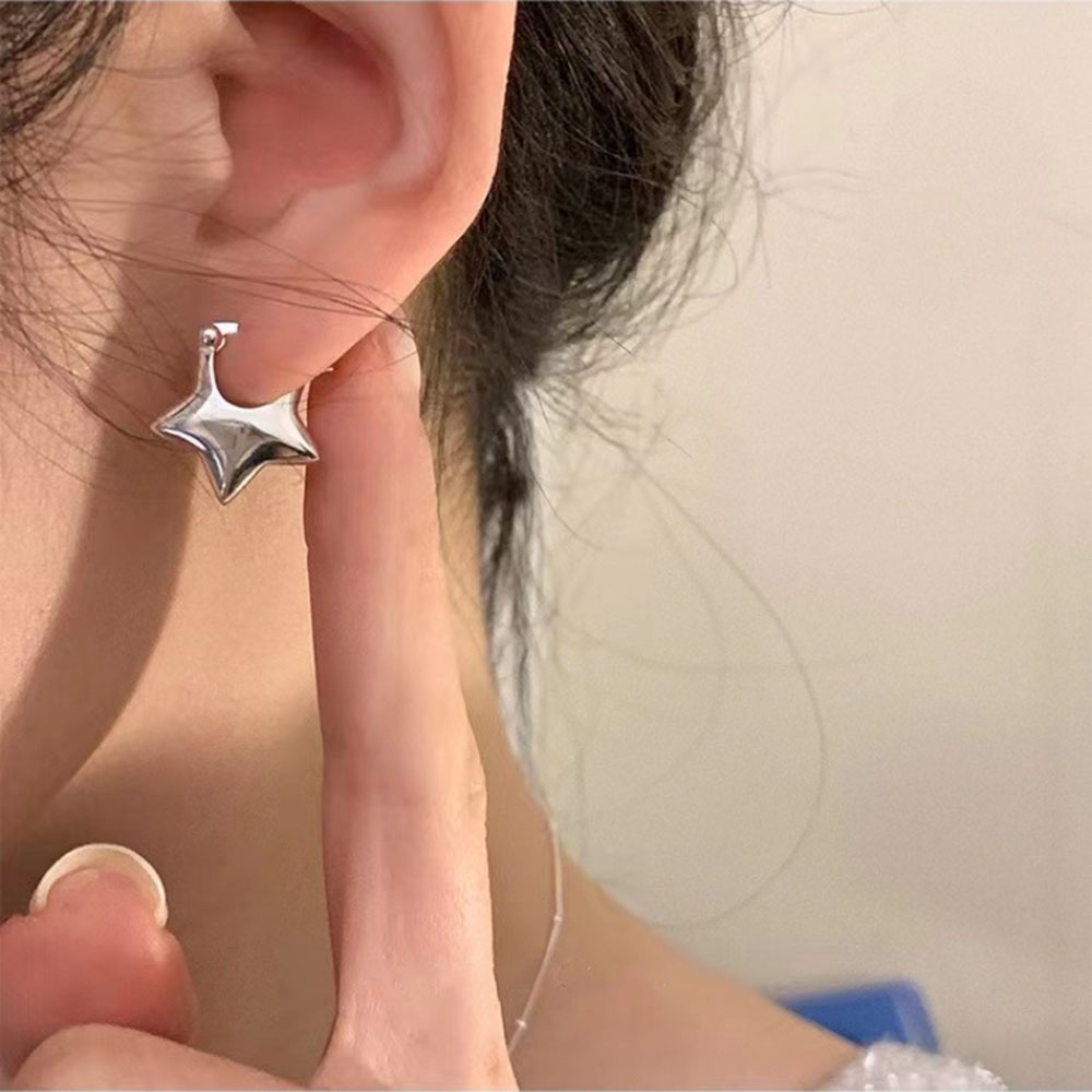 Anting Bintang Korea Wanita Gadis Sederhana Studs Earring Perhiasan Gesper Telinga Unik