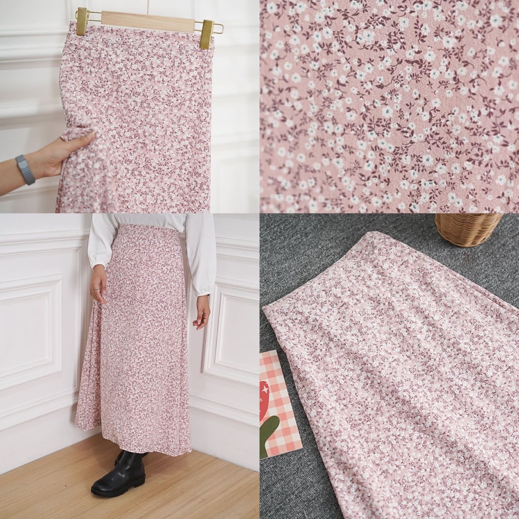 BEFAST - ZFS OOTD WANITA ROK RENA / KORE PREMIUM CRINCLE A LINE SKIRT / Rok Maxy Wanita Terbaru / Fashion Kekinian Remaja ABG Trendy / Rok Wanita Ala Style Korean / Pakaian Casual Wanita / Outfit Wanita Hijab Style