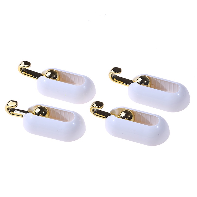 4pcs Pengait Perekat Diri Isi360° Rotating Hooks Towel Hooks Tempat Handuk Tanpa Bor Kait Dinding Perekat Diri Kamar Mandi Dan Dapur Kantor Kamar Tidur