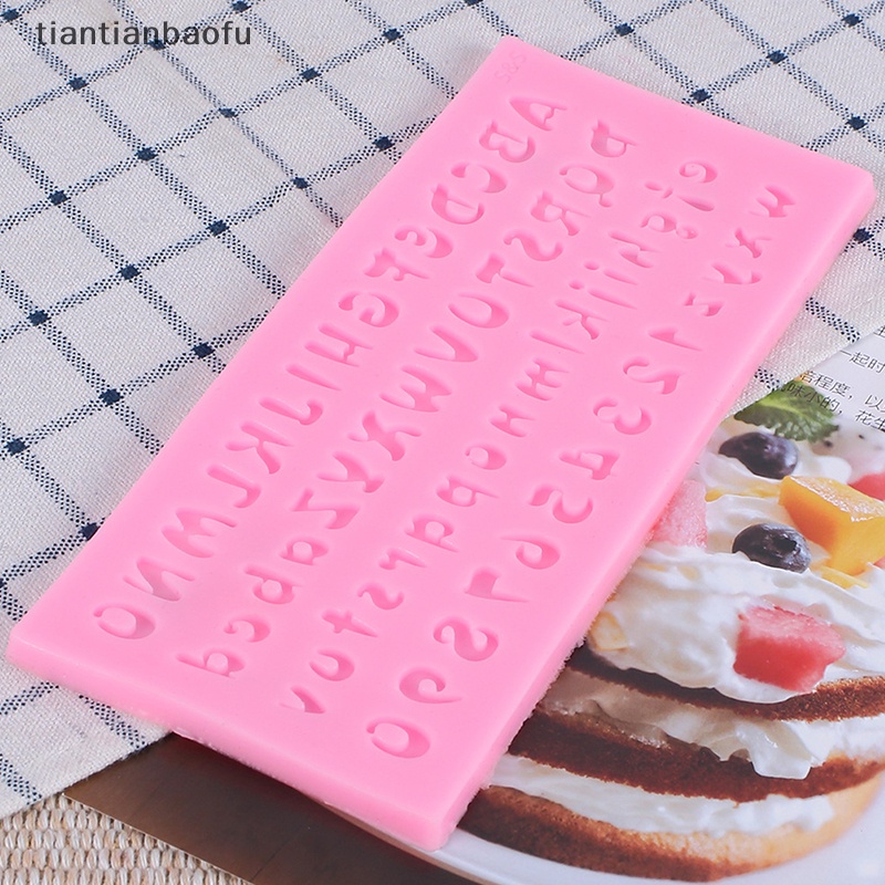 [tiantianbaofu] 1pc Alphabet Number Silicone Mold DIY Cetakan Dekorasi Kue Coklat Butik