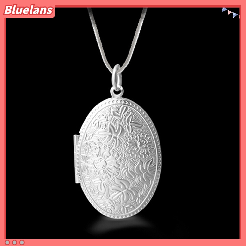 [BLS] Unisex Fashion Perak Berlapis Paduan Ukir Liontin Liontin Rantai Kalung Perhiasan