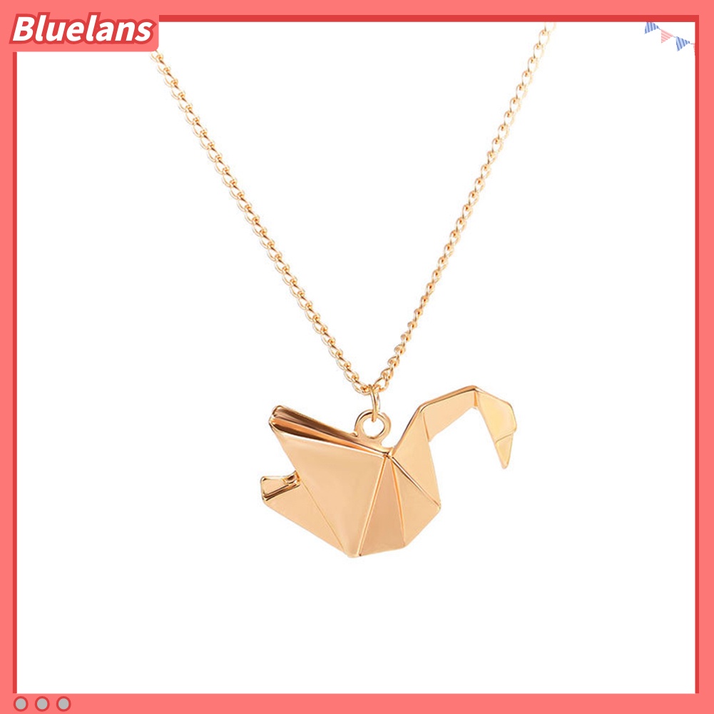 [BLS] Fashion Wanita Origami Swan Pigeon Crane Panjang Klavikula Rantai Kalung Perhiasan